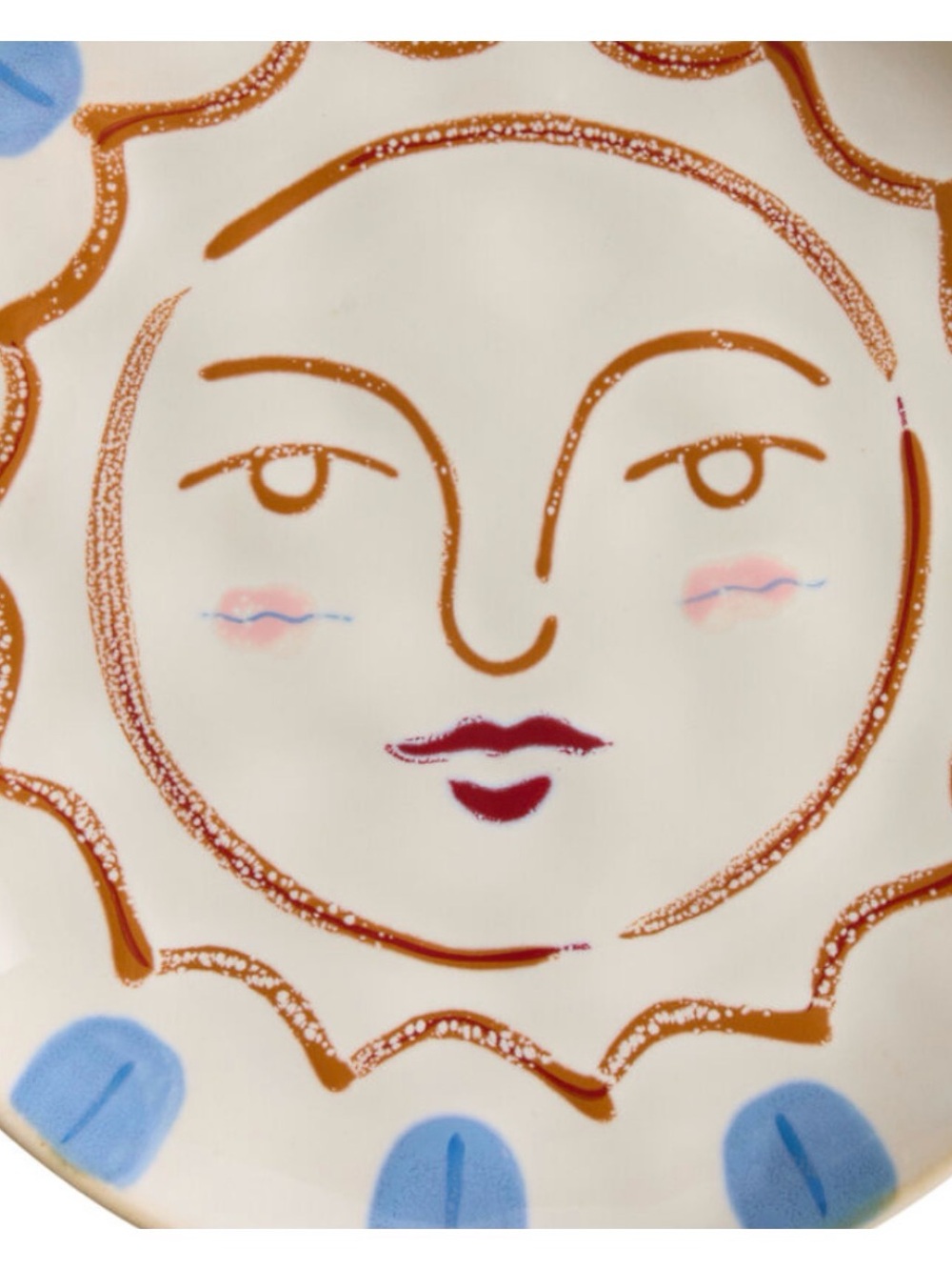 1 Hand Painted Artful Mystic Sun ☀️ Small Bites Appetizer Plate / Trinket Dish - Picture 2 of 7